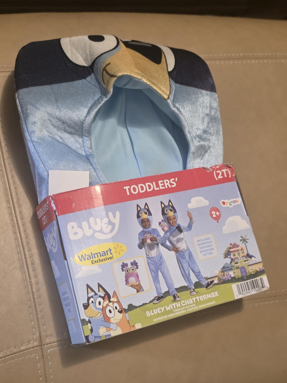 Bluey Toddlers' Blue Costume with Headpiece - Walmart Exclusive